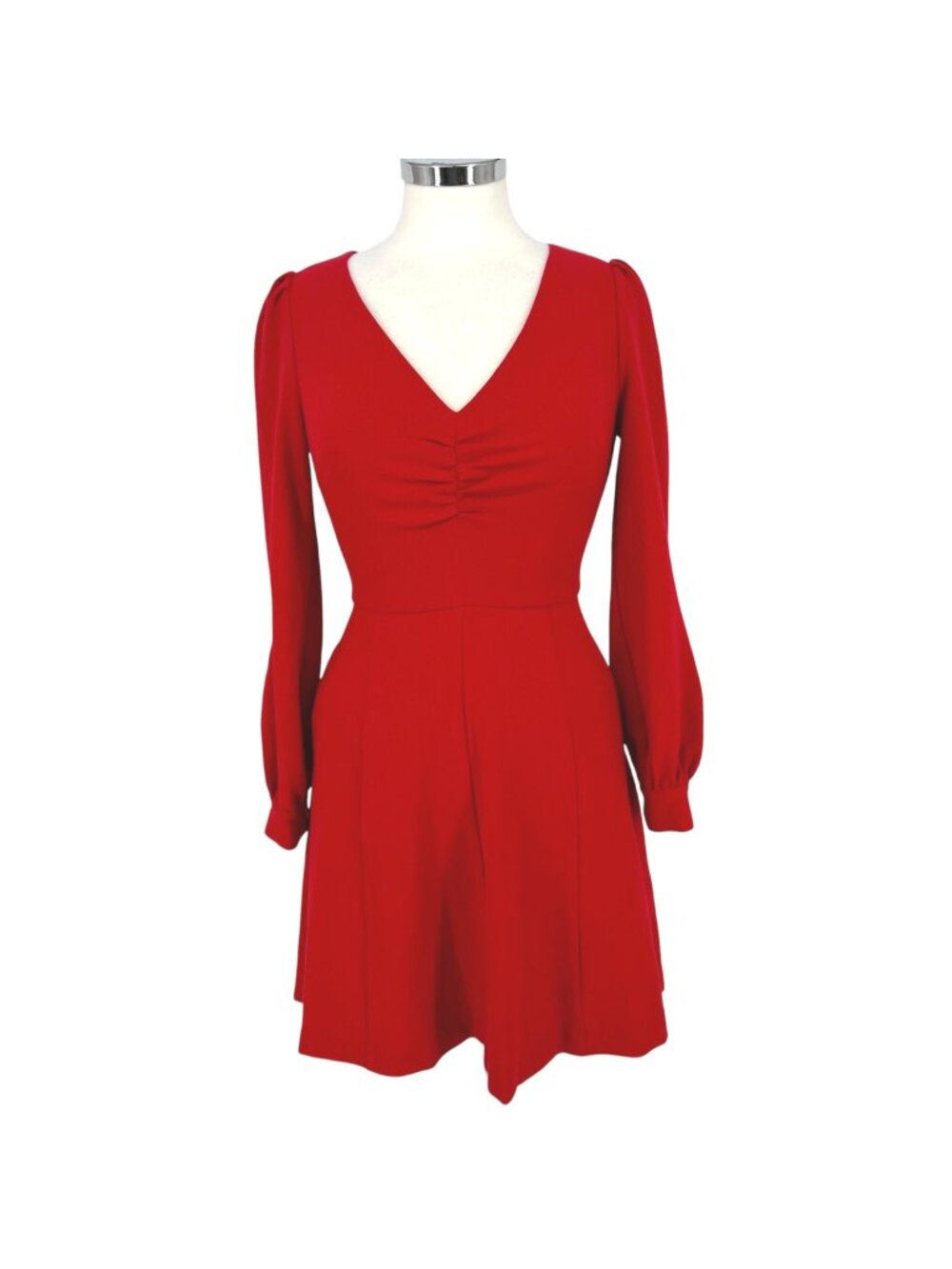 FRNCH Aldina A-Line V-Neck Mini Dress Red Size XS NWT Romantic Date Night